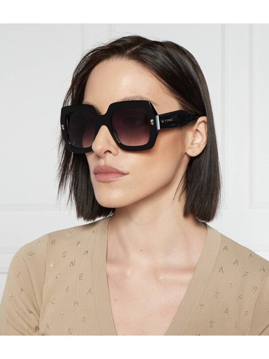 ETRO 0011/S 0LHF 3X Sunglasses Burgundy Square Frame, Mauve Lenses main image 10
